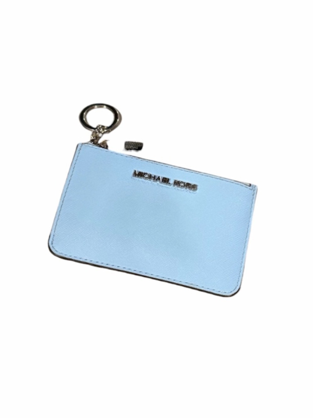 Michael Kors Light Blue Card Holder Keychain One Size